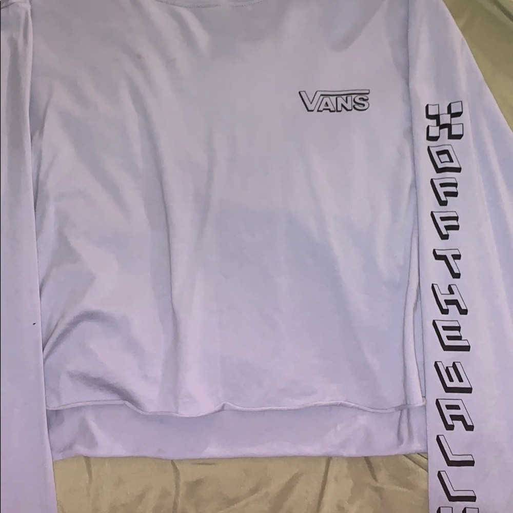 VANS lavender/purple long sleeve crop shirt